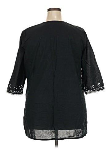Woman Within 3/4 Sleeve Blouse (view 2)