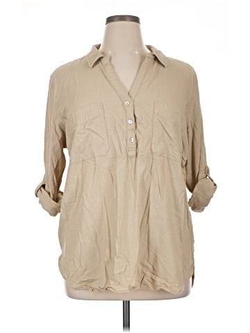 Ellen Tracy 3/4 Sleeve Button-Down Shirt (view 1)