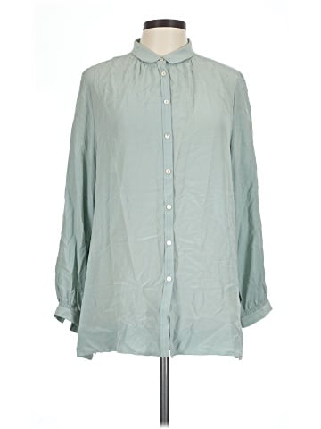 Poetry Long Sleeve Silk Top (view 1)