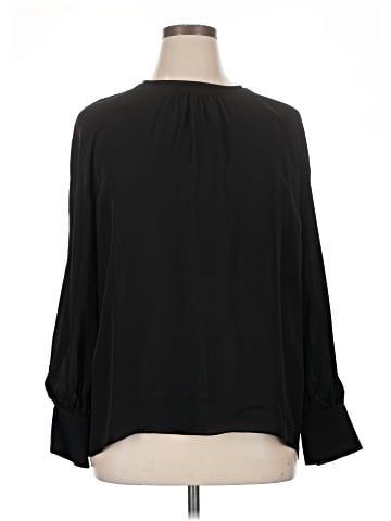 Elie Tahari Long Sleeve Silk Top (view 1)