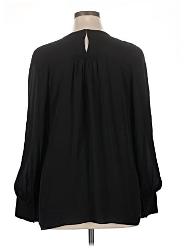 Elie Tahari Long Sleeve Silk Top (view 2)