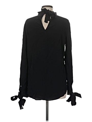 Equipment Long Sleeve Silk Top (view 2)