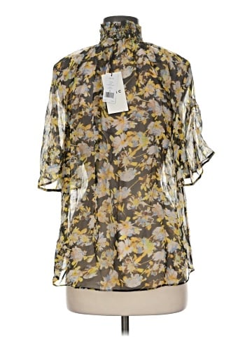 Joie 3/4 Sleeve Silk Top (view 2)