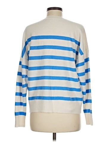 Madewell (Re)sponsible Cashmere Oversized Crewneck Sweater in Stripe (view 2)