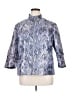 Chico's Print Blue Jacket Size XL (3) - photo 1