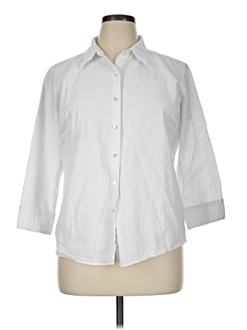 L.L.Bean 3/4 Sleeve Button-Down Shirt (view 1)