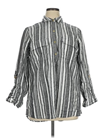 Ellen Tracy 3/4 Sleeve Button-Down Shirt (view 1)