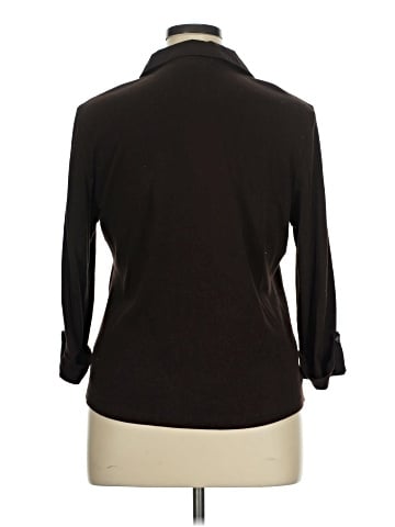 Karen Scott 3/4 Sleeve Button-Down Shirt (view 2)
