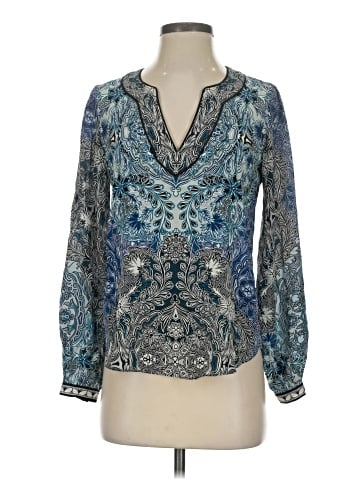 Hale Bob Long Sleeve Silk Top (view 1)