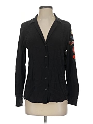 Equipment Long Sleeve Silk Top (view 1)