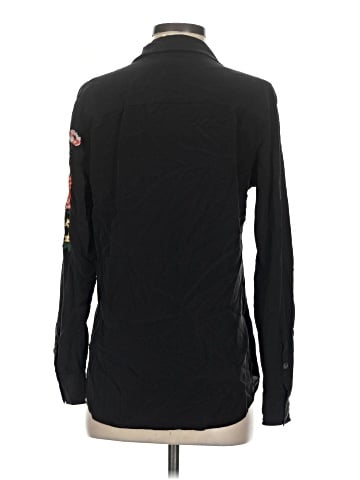 Equipment Long Sleeve Silk Top (view 2)