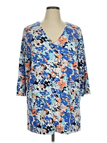 Chico's 3/4 Sleeve T-Shirt (view 1)