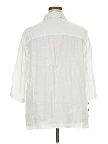 Sigrid Olsen 3/4 Sleeve Button-Down Shirt (view 2)