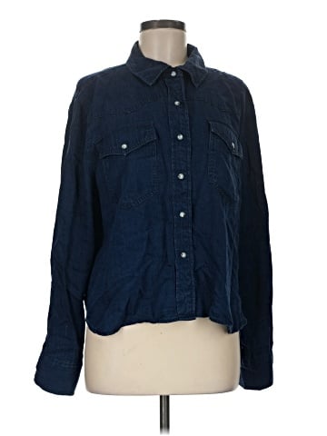 a.n.a. A New Approach Long Sleeve Button-Down Shirt (view 1)