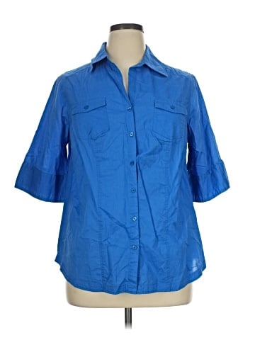 Avenue 3/4 Sleeve Button-Down Shirt (view 1)