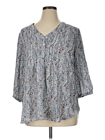 Rose + Olive 3/4 Sleeve Blouse (view 1)