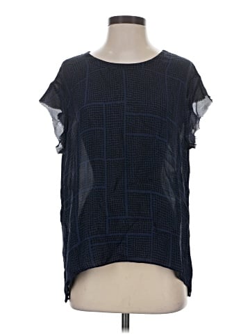 Vince. Short Sleeve Silk Top (view 1)