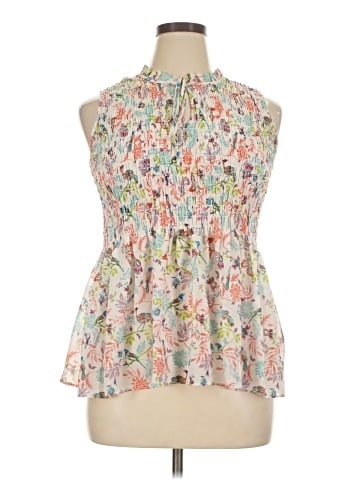 Rose + Olive Sleeveless Blouse (view 1)