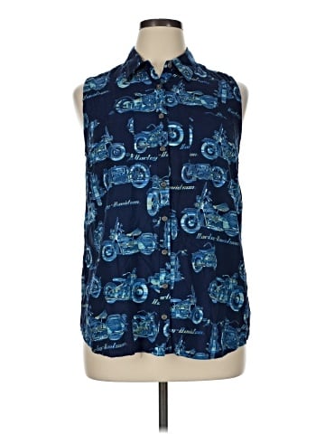 Harley Davidson Sleeveless Button-Down Shirt (view 1)