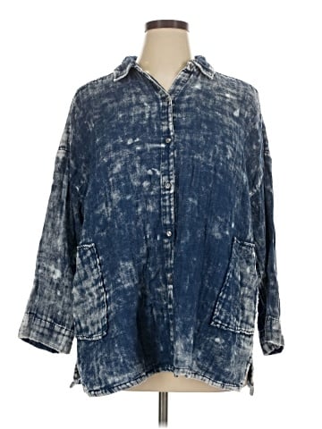 Purejill 3/4 Sleeve Button-Down Shirt (view 1)