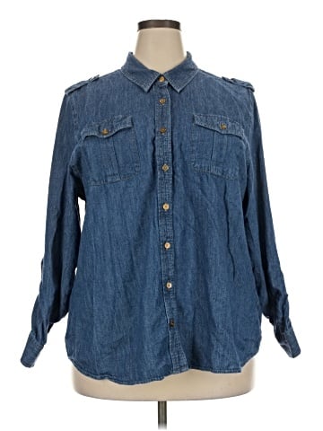 Jones New York Long Sleeve Button-Down Shirt (view 1)