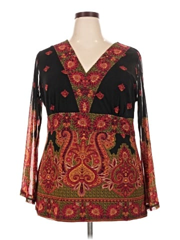 INC International Concepts Long Sleeve Blouse (view 1)