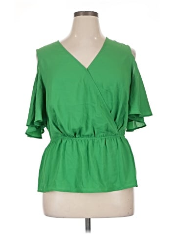 New York & Company Short Sleeve Blouse (view 1)