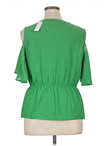 New York & Company Short Sleeve Blouse (view 2)