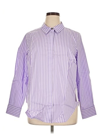 Universal Standard 3/4 Sleeve Button-Down Shirt (view 1)