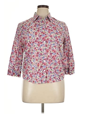 Alfred Dunner 3/4 Sleeve Button-Down Shirt (view 1)