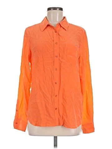 Equipment Long Sleeve Silk Top (view 1)