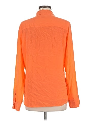 Equipment Long Sleeve Silk Top (view 2)