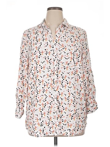 Velvet Heart 3/4 Sleeve Button-Down Shirt (view 1)