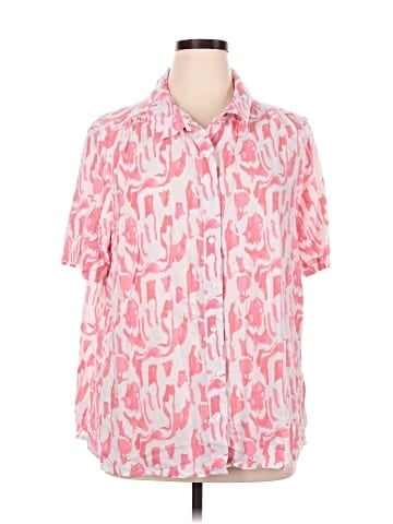 Denim & Co Short Sleeve Button-Down Shirt (view 1)