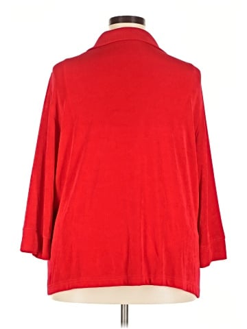 Vikki Vi 3/4 Sleeve Button-Down Shirt (view 2)