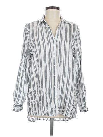 Sigrid Olsen Long Sleeve Button-Down Shirt (view 1)