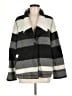 Chico's Stripes Gray Coat Size Med (1) - photo 1