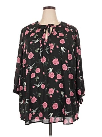 Torrid 3/4 Sleeve Blouse (view 1)