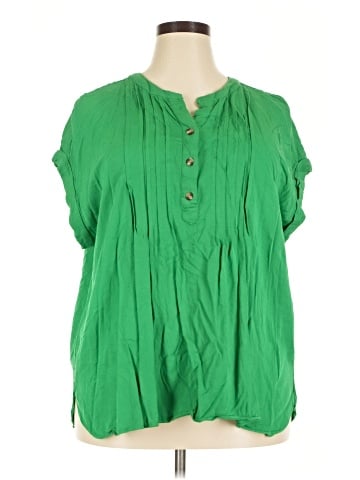 Rose + Olive Short Sleeve Blouse (view 1)