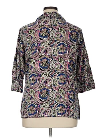 Jones New York 3/4 Sleeve Button-Down Shirt (view 2)