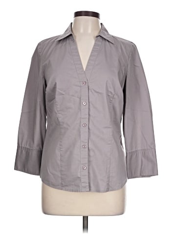 Ann Taylor Factory 3/4 Sleeve Button-Down Shirt (view 1)