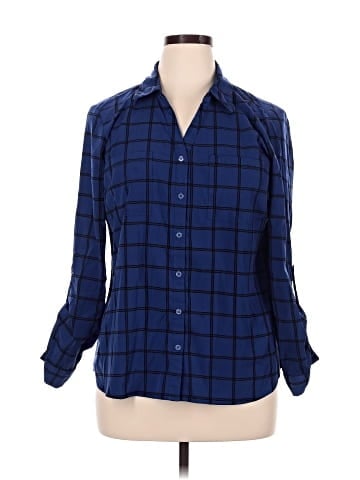 NY Collection Long Sleeve Blouse (view 1)