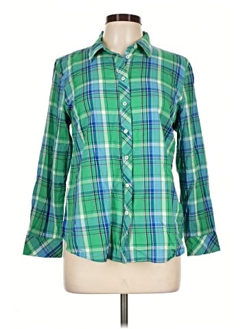 Talbots 3/4 Sleeve Button-Down Shirt (view 1)