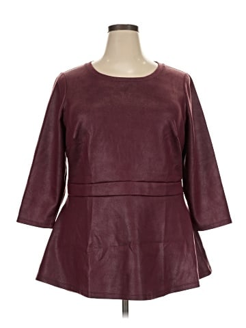 Lane Bryant Faux Leather Top (view 1)