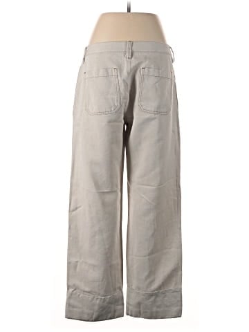 Madewell The Dean Easy Straight Pant in Cotton-Linen Blend (view 2)
