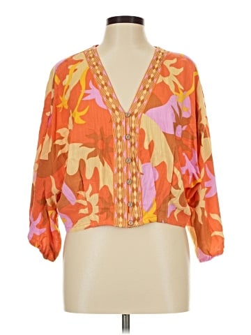 Rose + Olive 3/4 Sleeve Blouse (view 1)