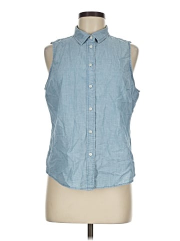 J.Crew Factory Store Sleeveless Button-Down Shirt (view 1)