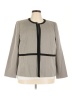 NIPON BOUTIQUE 100% Polyester Houndstooth Gray Jacket Size 18w - photo 1