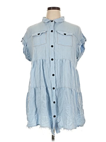 Umgee Sleeveless Button-Down Shirt (view 1)