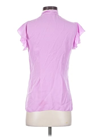 Elie Tahari Short Sleeve Silk Top (view 2)